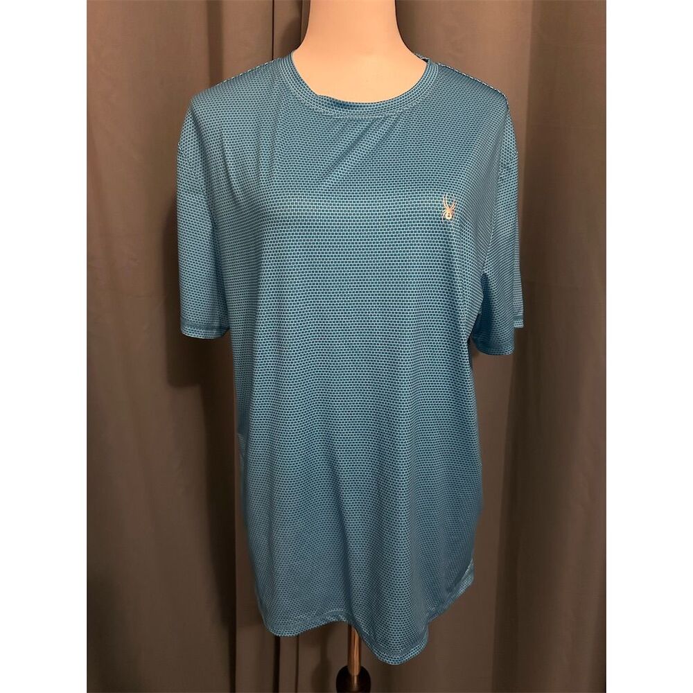 Spyder Men's Blue Rash Guard Shirt M Quick Dry UPF 30+ Surfing